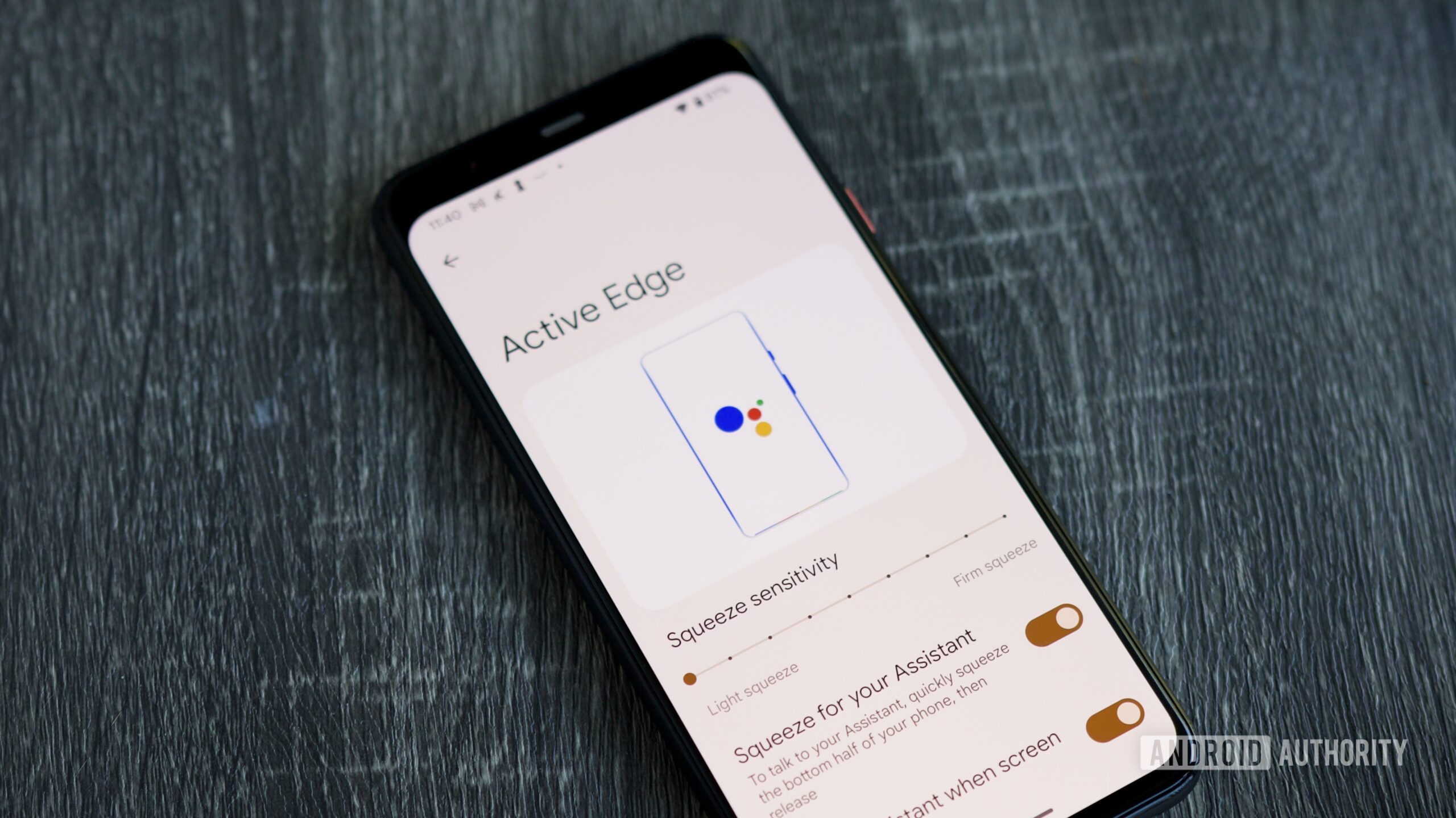 Página de configurações do Active Edge no Pixel 4.