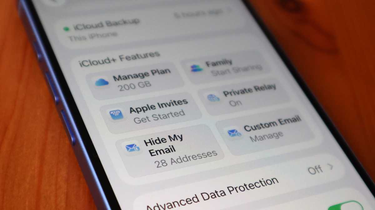 iCloud+ features on the iPhone 16
