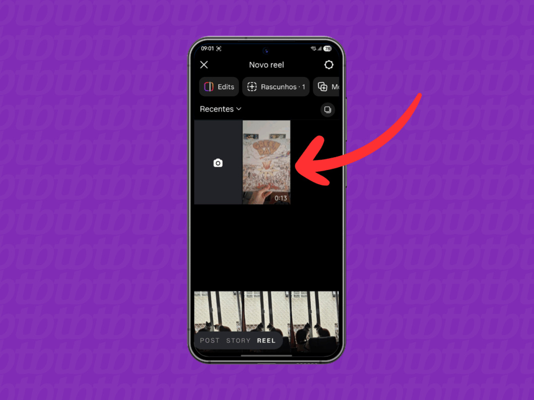 Selecionando o vídeo que será traduzido