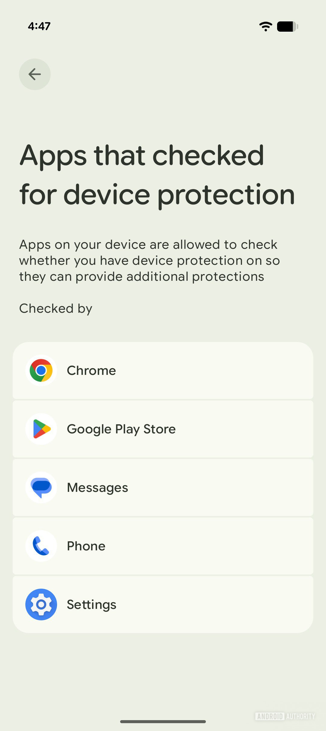 Lista de aplicativos de proteção avançada do Google