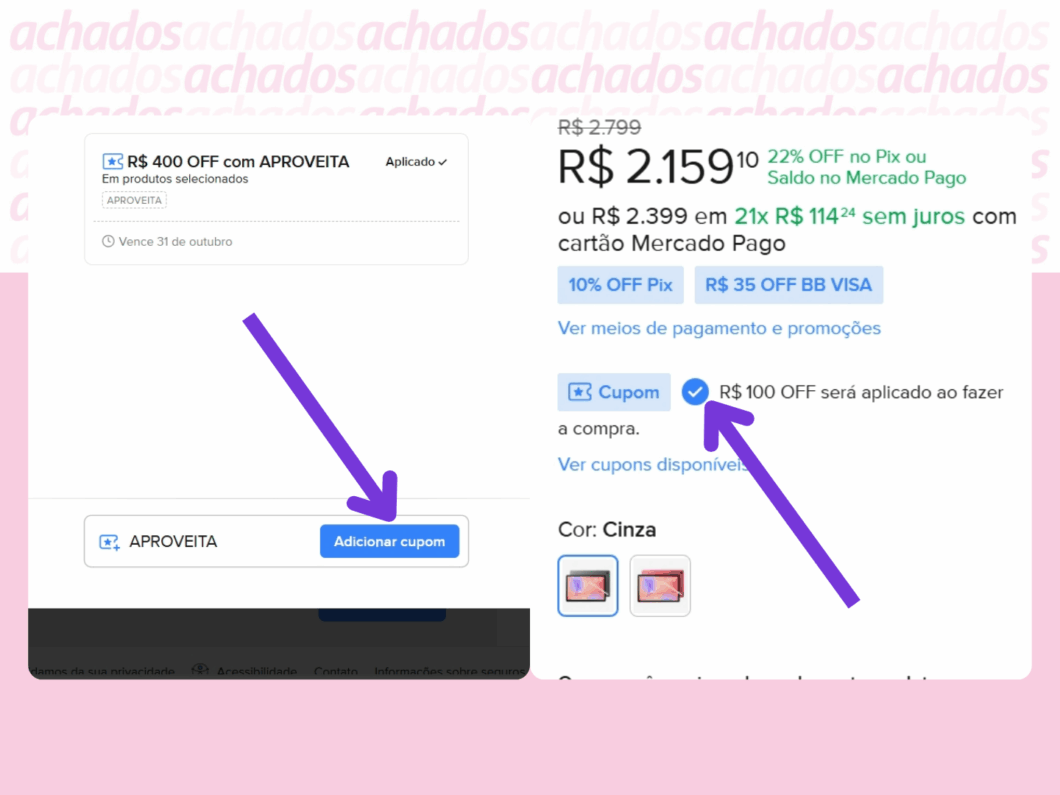 Como aplicar os cupons no Mercado Livre (imagem: Laura Canal/Tecnoblog)