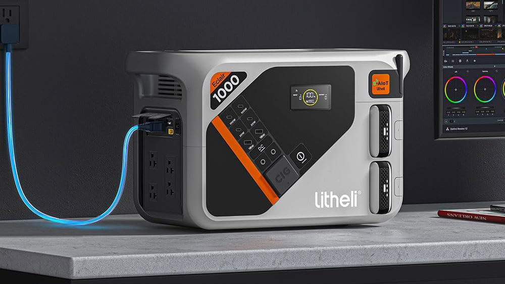 Estação de energia portátil Litheli Eclair 1000 em destaque