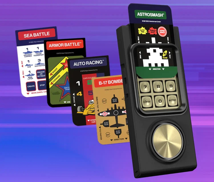 Os cartões dos jogos que acompanham o Intellivision Sprint