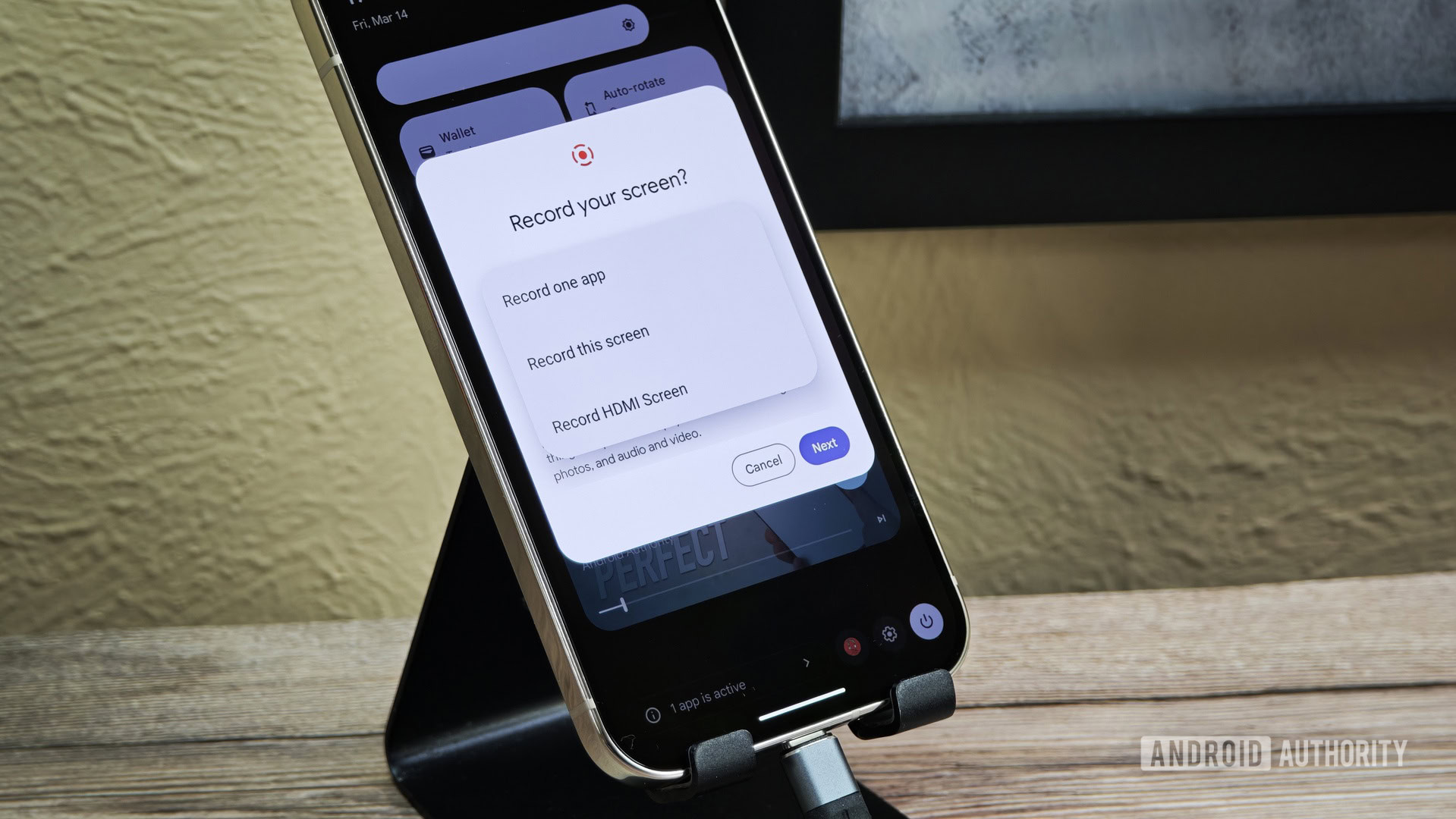 Grave esta caixa de diálogo de tela no Android 16