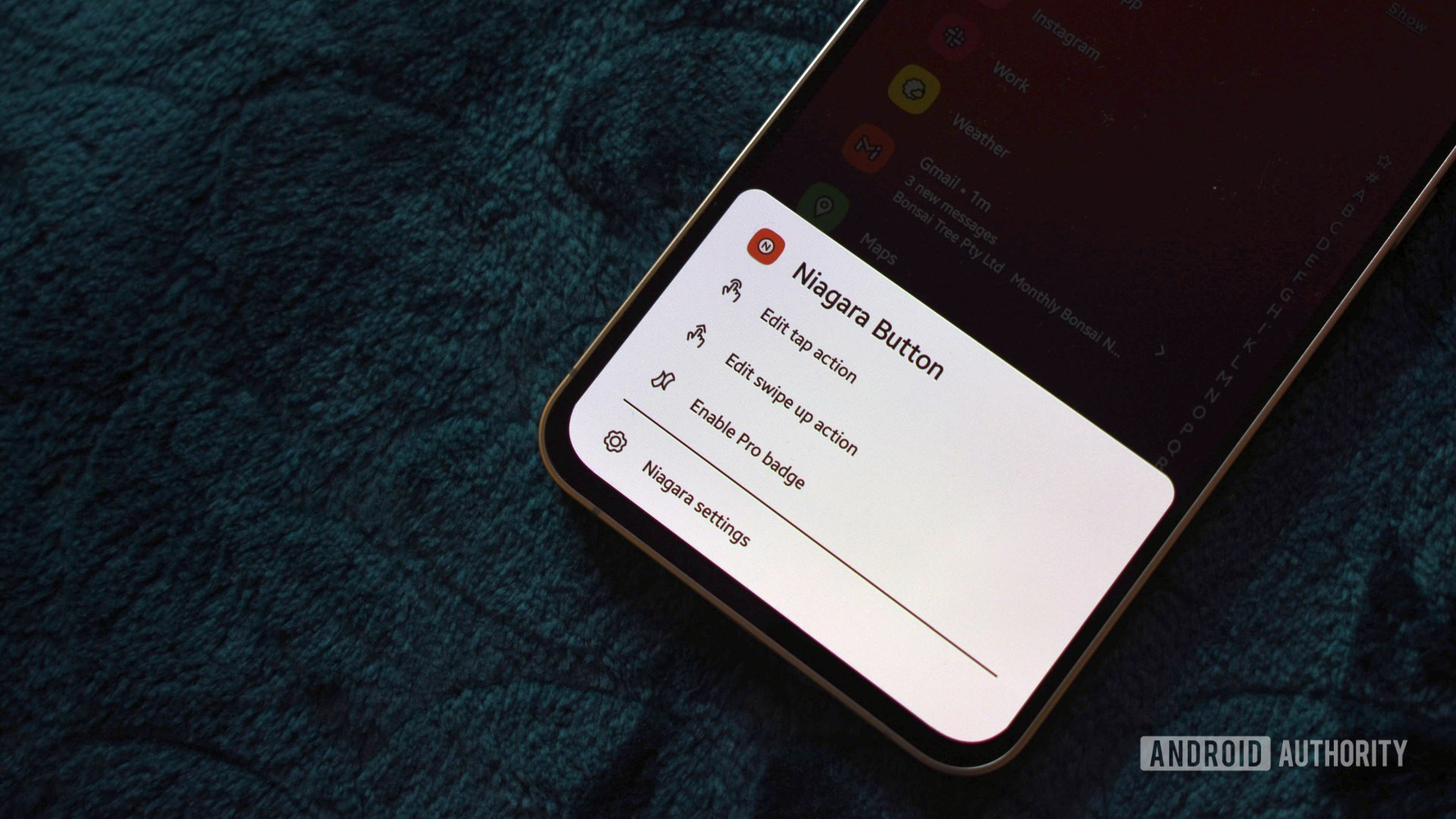 botão de configuração do lançador niagara 1