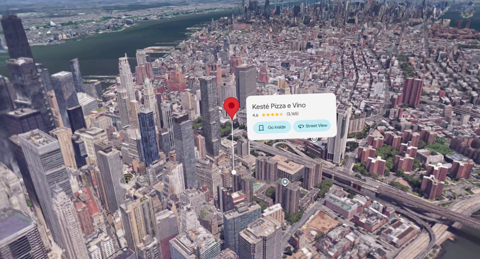 Visualização do aplicativo Galaxy XR do Google Maps