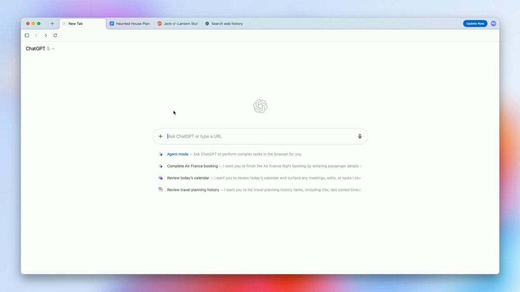 Navegador ChatGPT Atlas (imagem: reprodução/OpenAI)