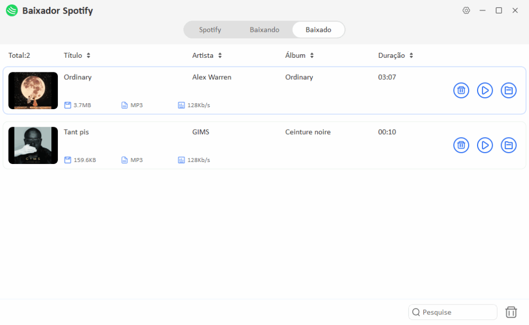 Tela de download do YT Saver 