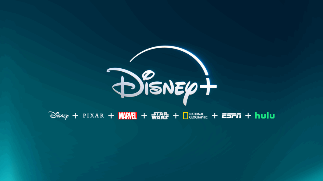 Imagem promocional do Disney+ destacando os selos da empresa