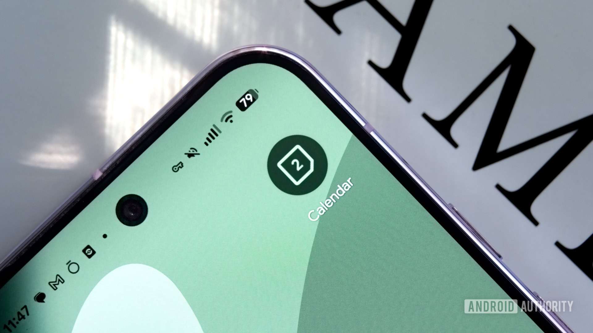 O ícone do aplicativo Google Agenda exibido em um Pixel 9 Pro.