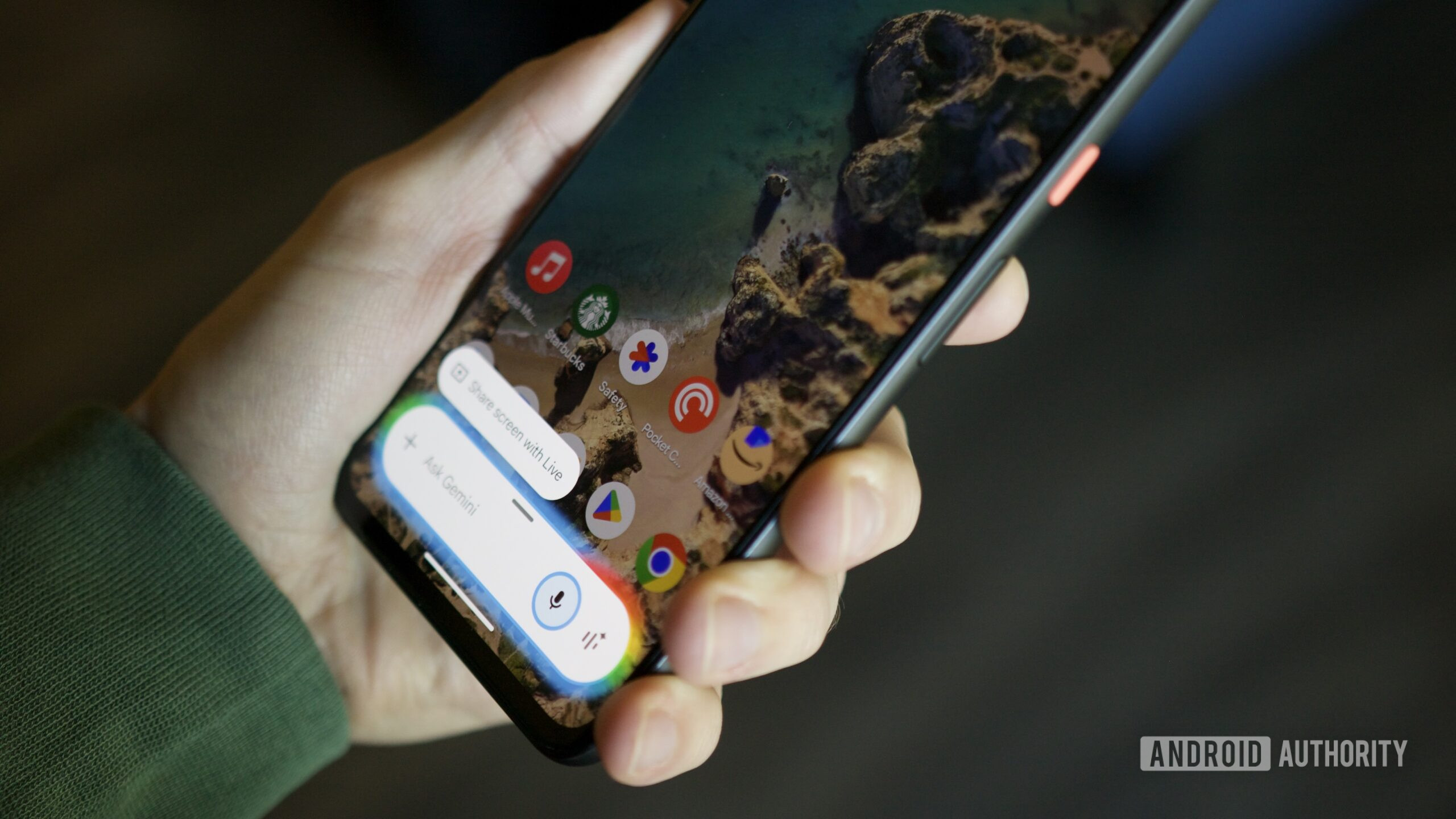 Pop-up Gemini no Google Pixel 4.