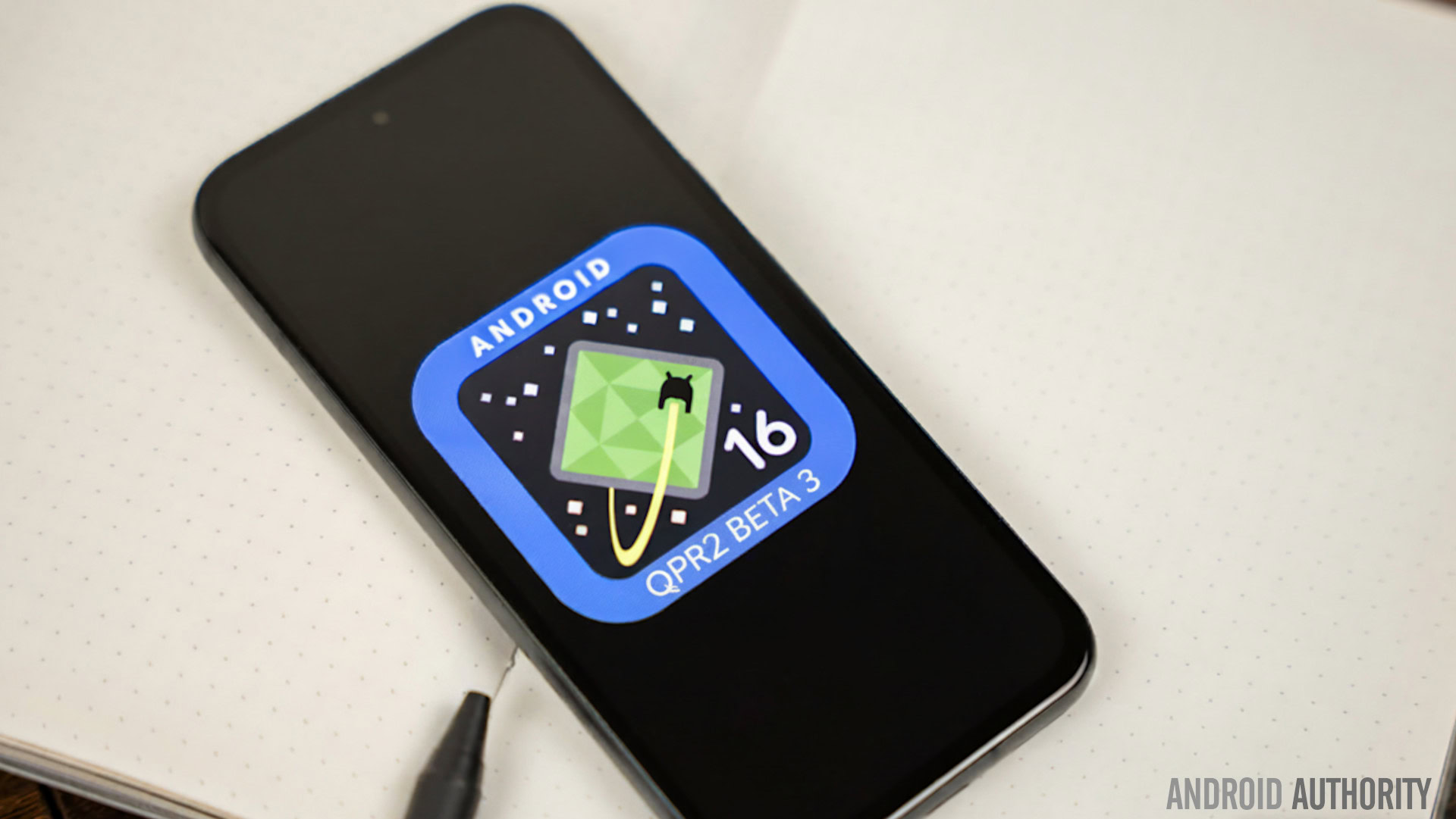 Logotipo do Android 16 QPR2 Beta 3