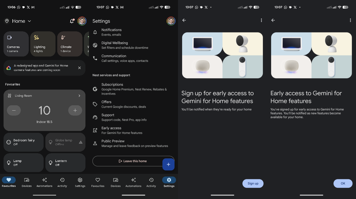 How to get Gemini for Home on Nest smart home