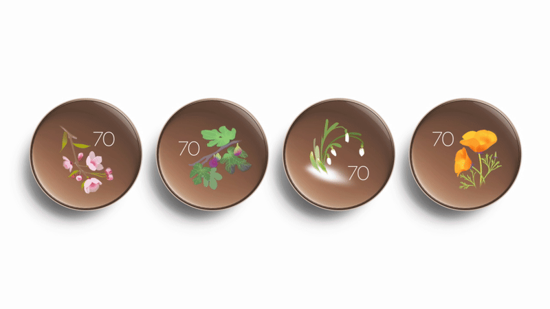 Nest Learning Thermostat 4ª geração sazonal face 2