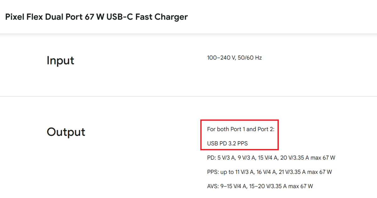 USB-C charging speeds