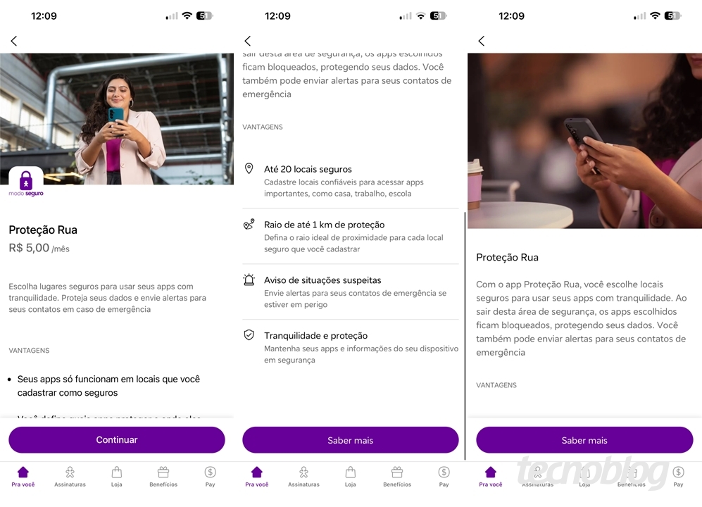 Ativando o Proteção Rua no app da Vivo