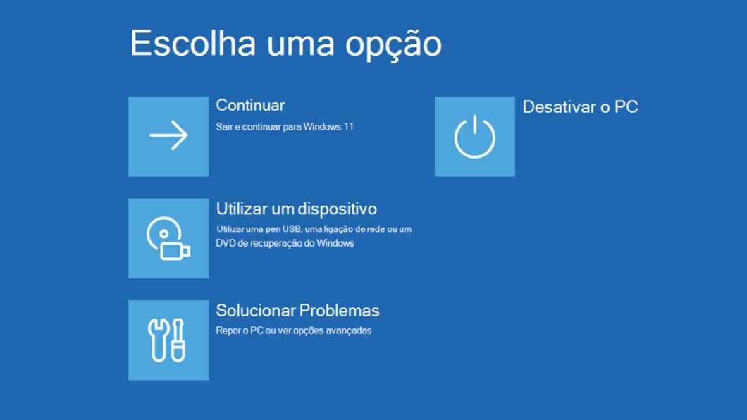 Ambiente de Recuperação do Windows