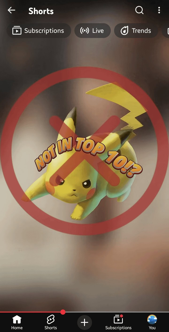 A interface do YouTube Shorts desapareceu do bug