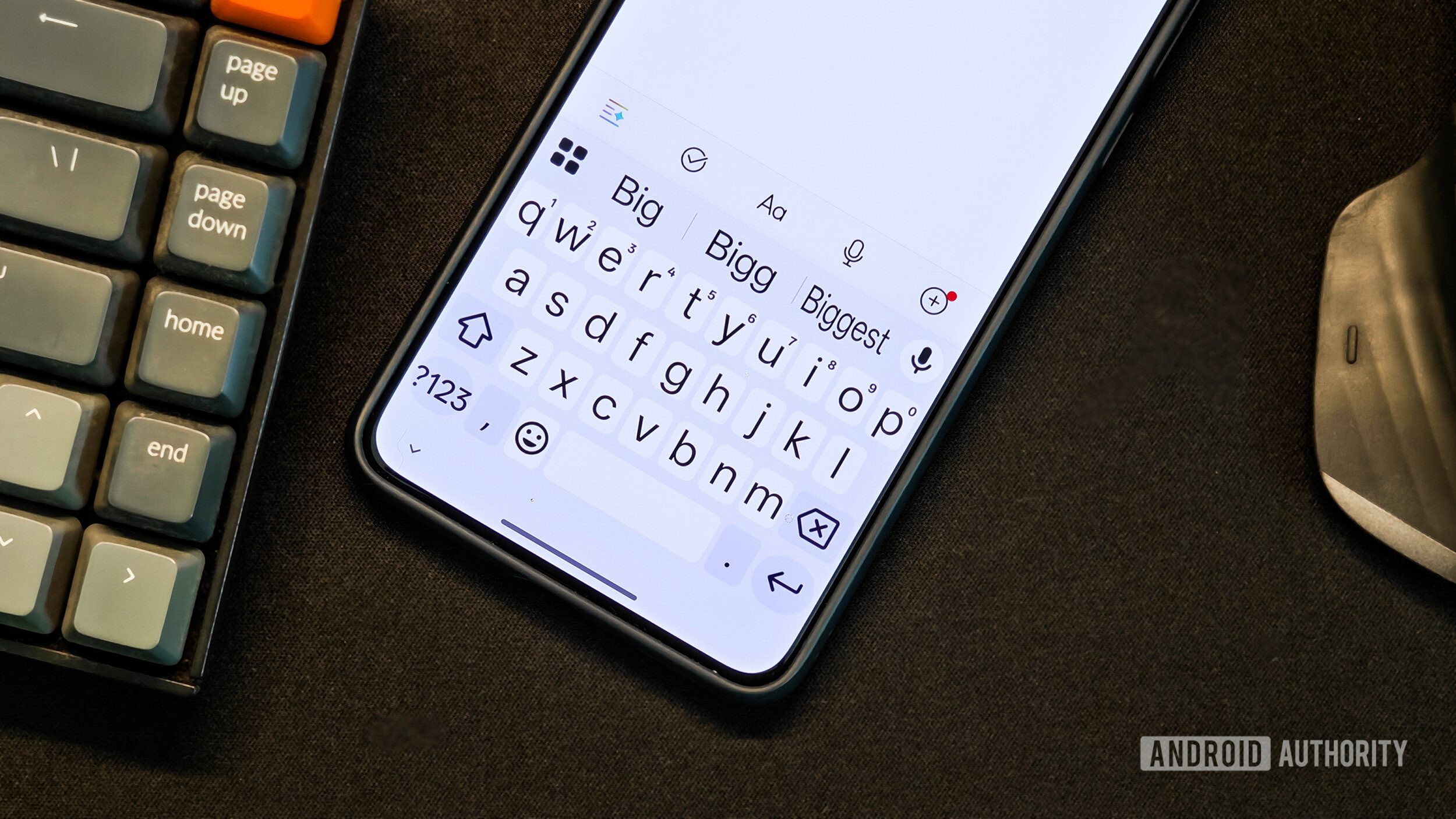 tamanho de fonte grande do gboard