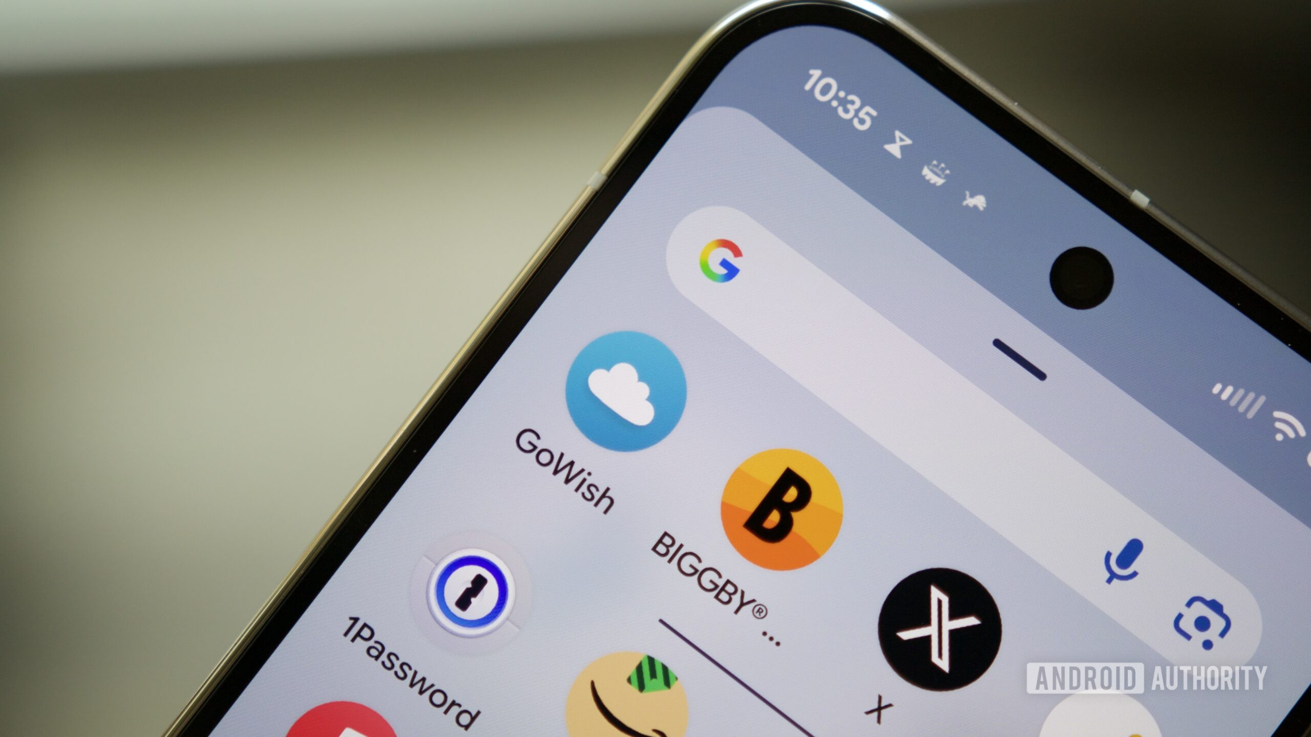Ícone do aplicativo GoWish em um telefone Android.