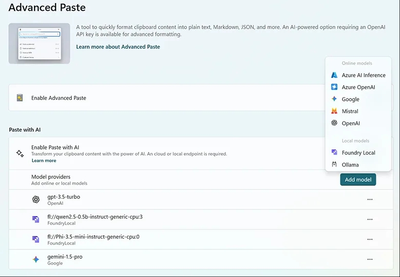 Colar Avançado no PowerToys 0.96