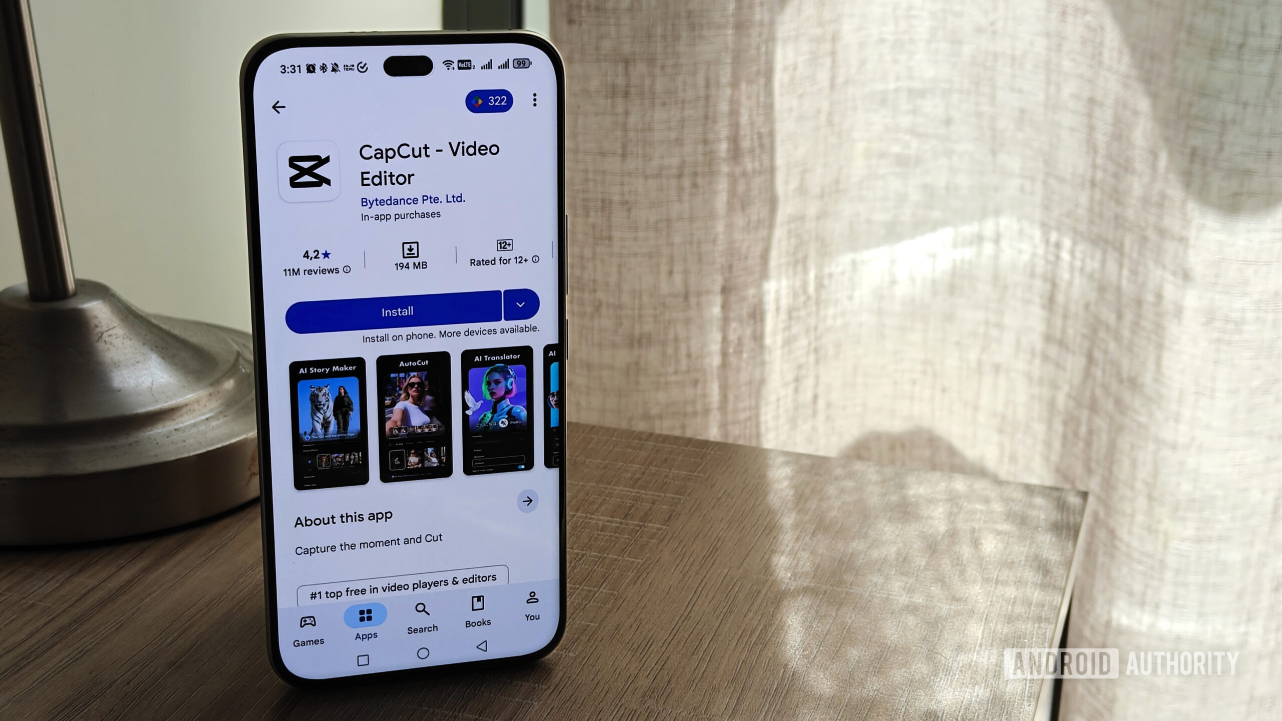 capcut na loja Google Play