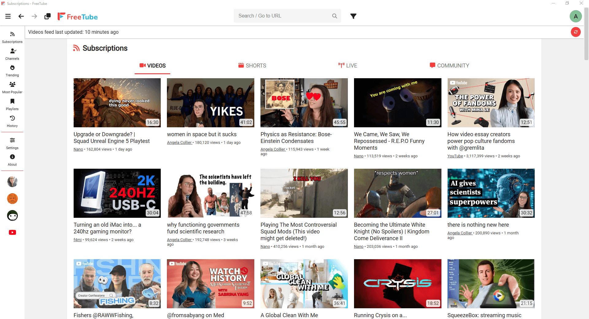 freetube windows macos linux youtube aplicativo 1
