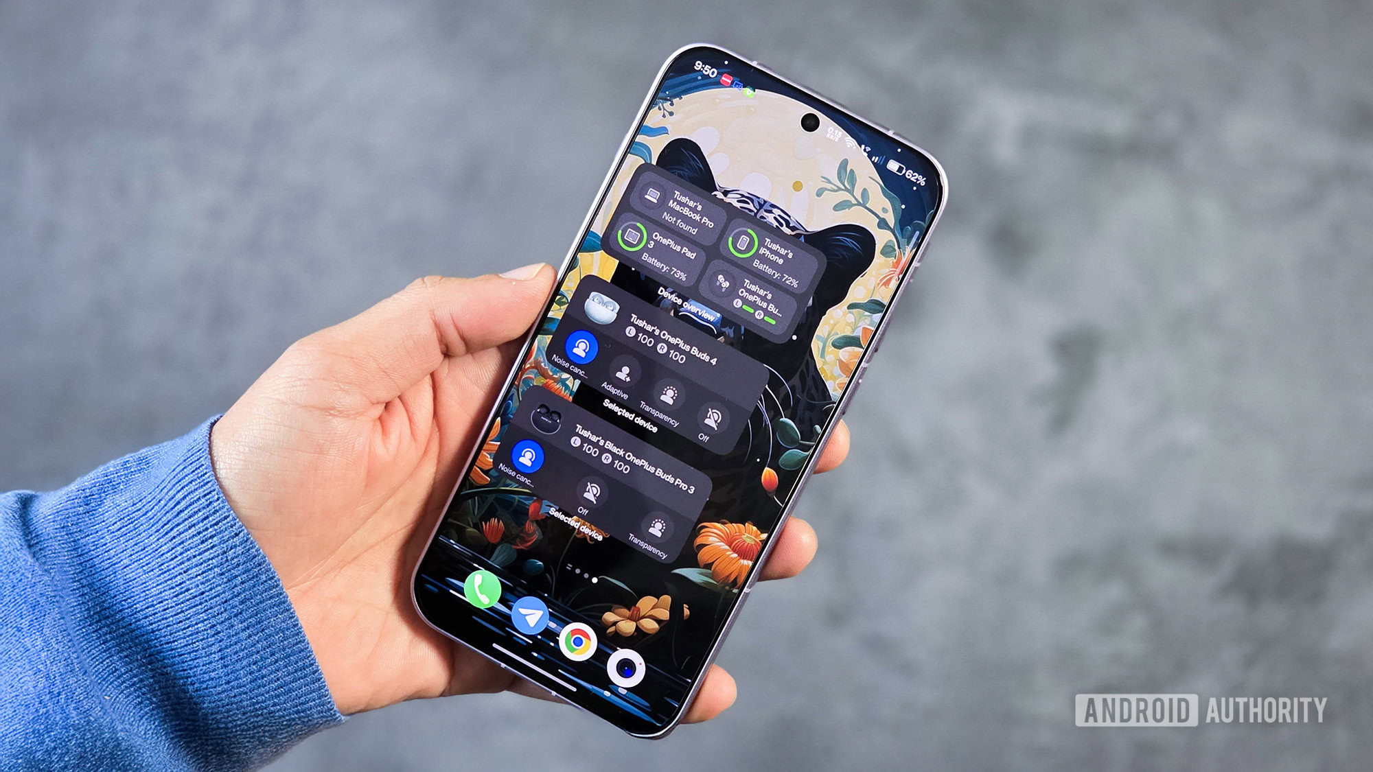 Widget de dispositivos OxygenOS 16