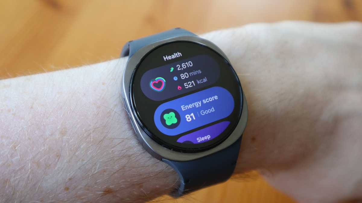 The health dashboard on the Samsung Galaxy Watch 8