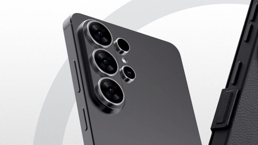 Imagem mostra dois smartphones vistos de ângulos diferentes, ambos dentro de capinhas pretas. As capinhas têm bordas reforçadas e uma grande abertura para o conjunto de câmeras, que se destaca em uma moldura metálica elevada. No topo da imagem, lê-se “Drop Protection” e “Full coverage”. Há também a marca d’água “@tarunvats33” sobreposta na parte inferior central.