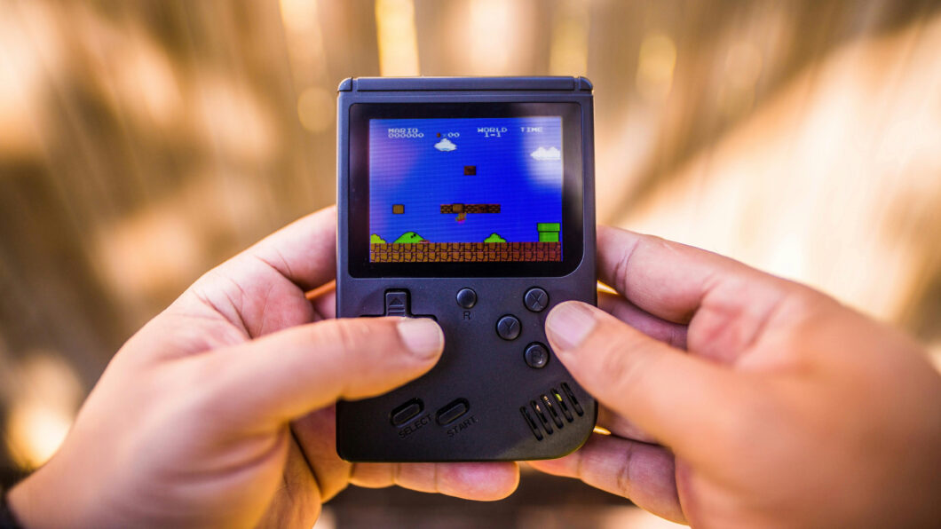 Ilustração de console emulador de jogos