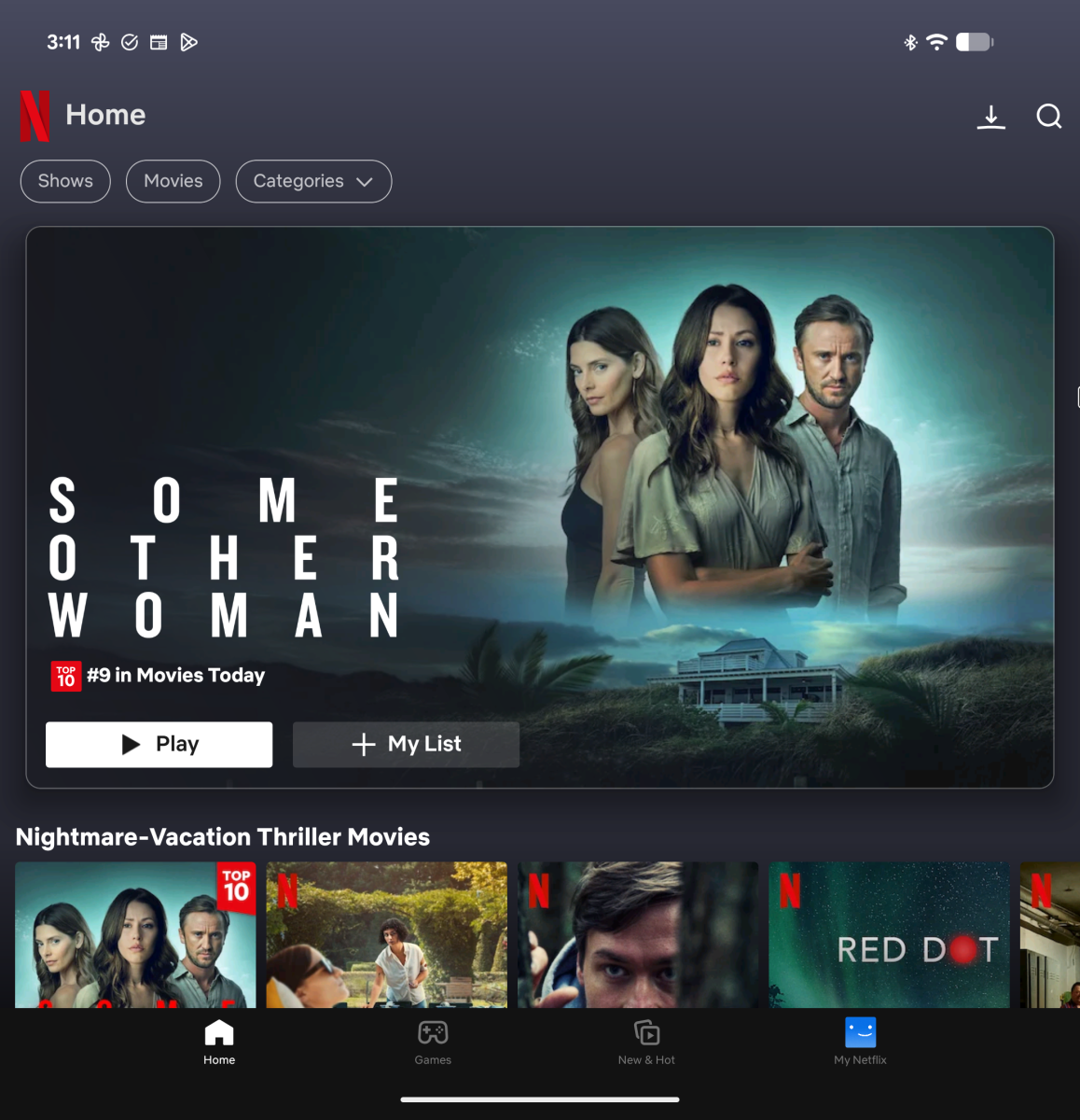 Watching Netflix on the Fold