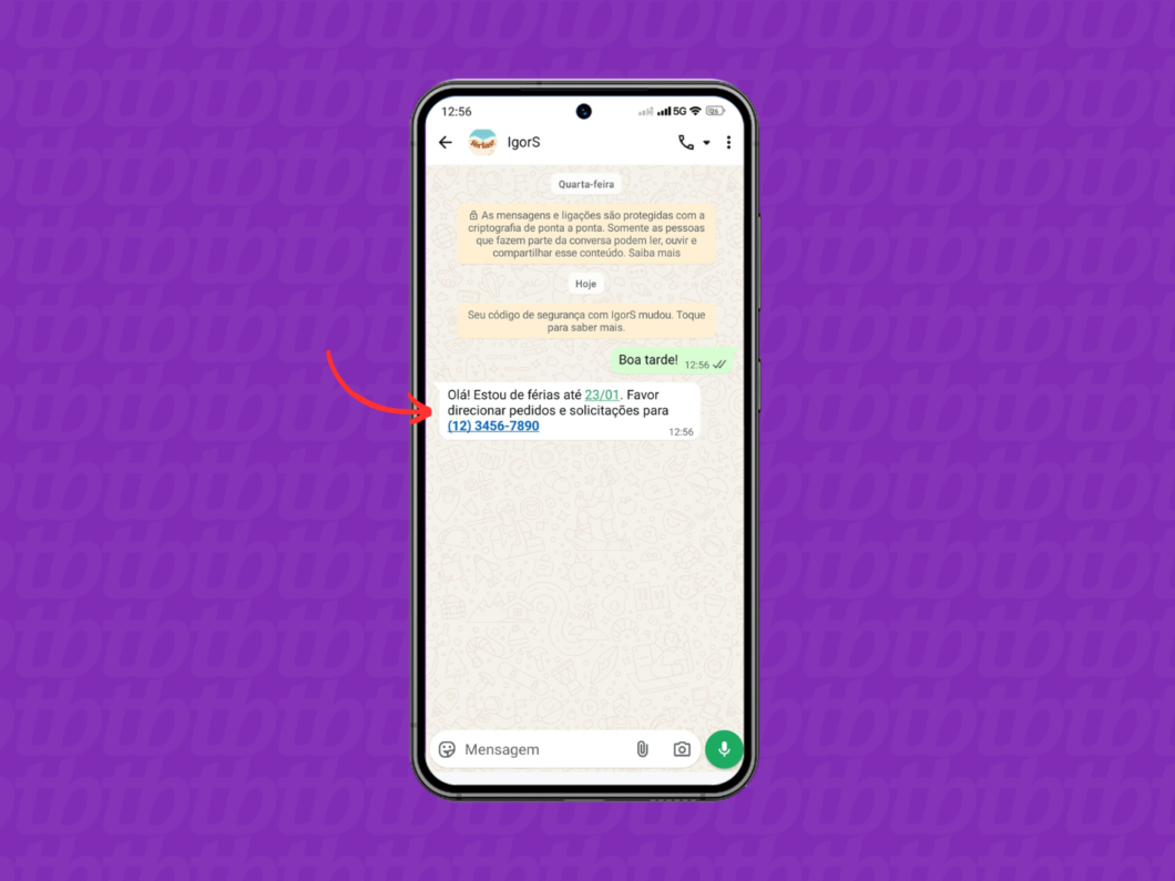 Colocando o aviso de f&eacute;rias nas mensagens autom&aacute;ticas do WhatsApp Business