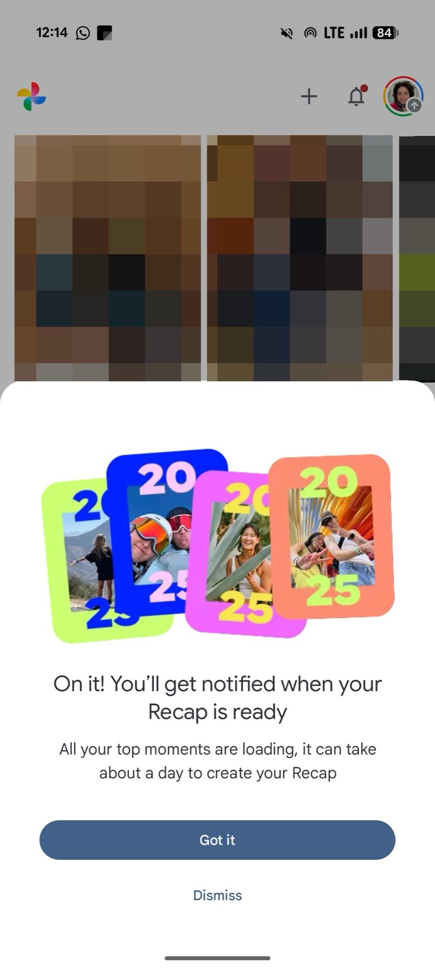 pop-up de recapitula&ccedil;&atilde;o do Google Fotos 2025