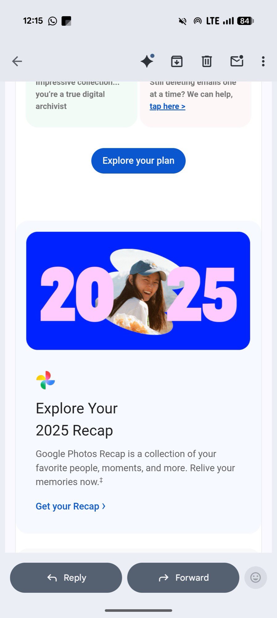 google um ano em revis&atilde;o e-mail fotos 2025 recapitula&ccedil;&atilde;o