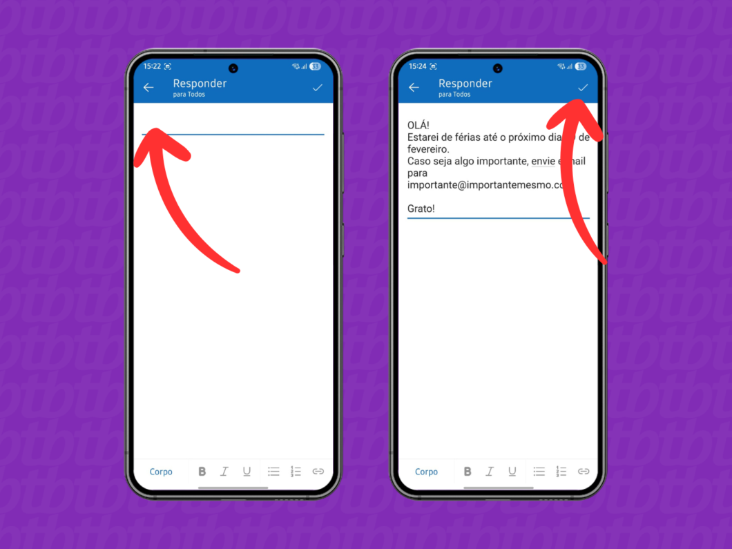 Criando a mensagem da resposta autom&aacute;tica