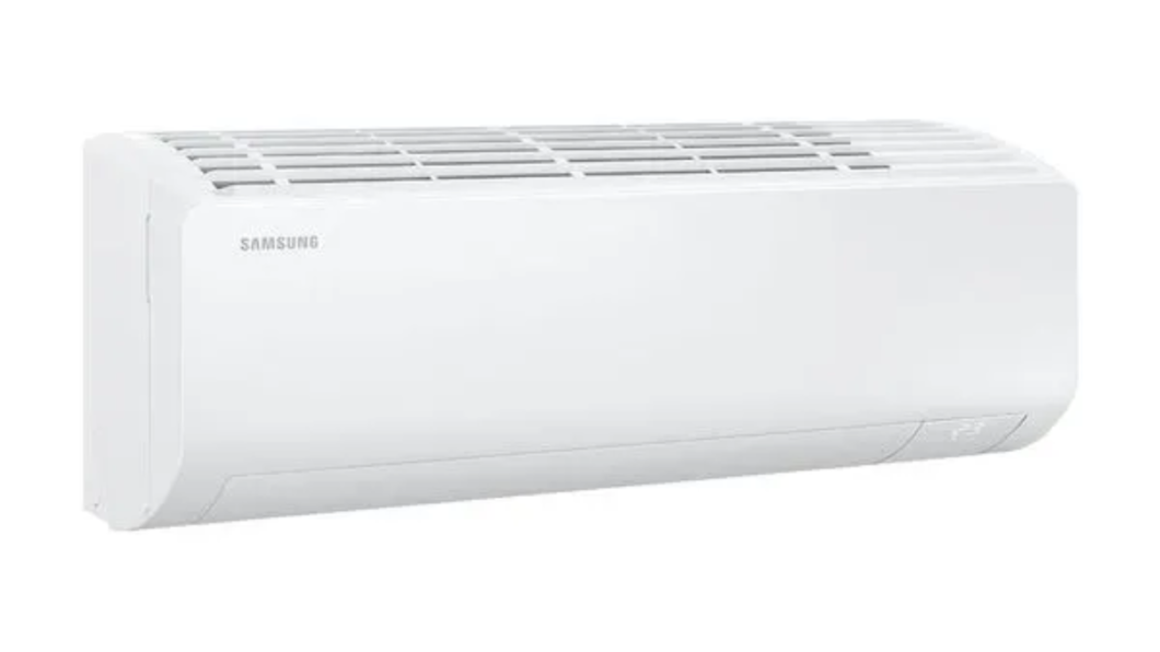 Ar-condicionado Samsung AR12DYFZAWKNAZ visto lateralmente