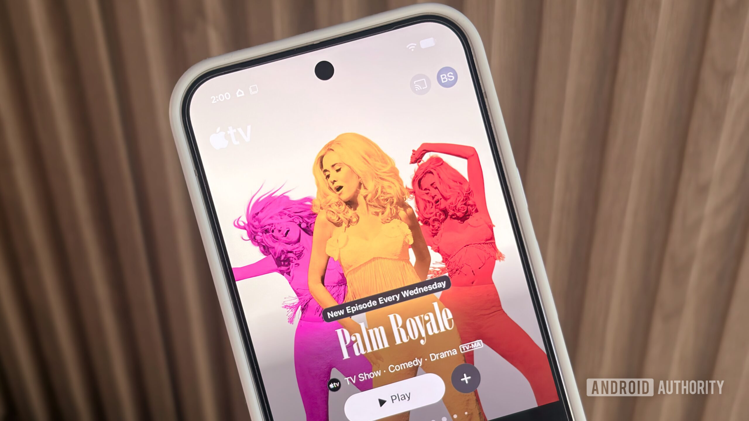 Elenco de TV 2 da Apple O aplicativo Apple TV para Android com o novo ícone do Cast.