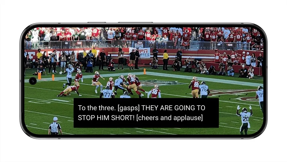 Legendas expressivas no YouTube para um jogo de futebol