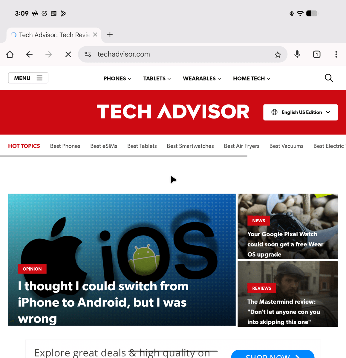 Browsing on the Pixel 10 Pro Fold