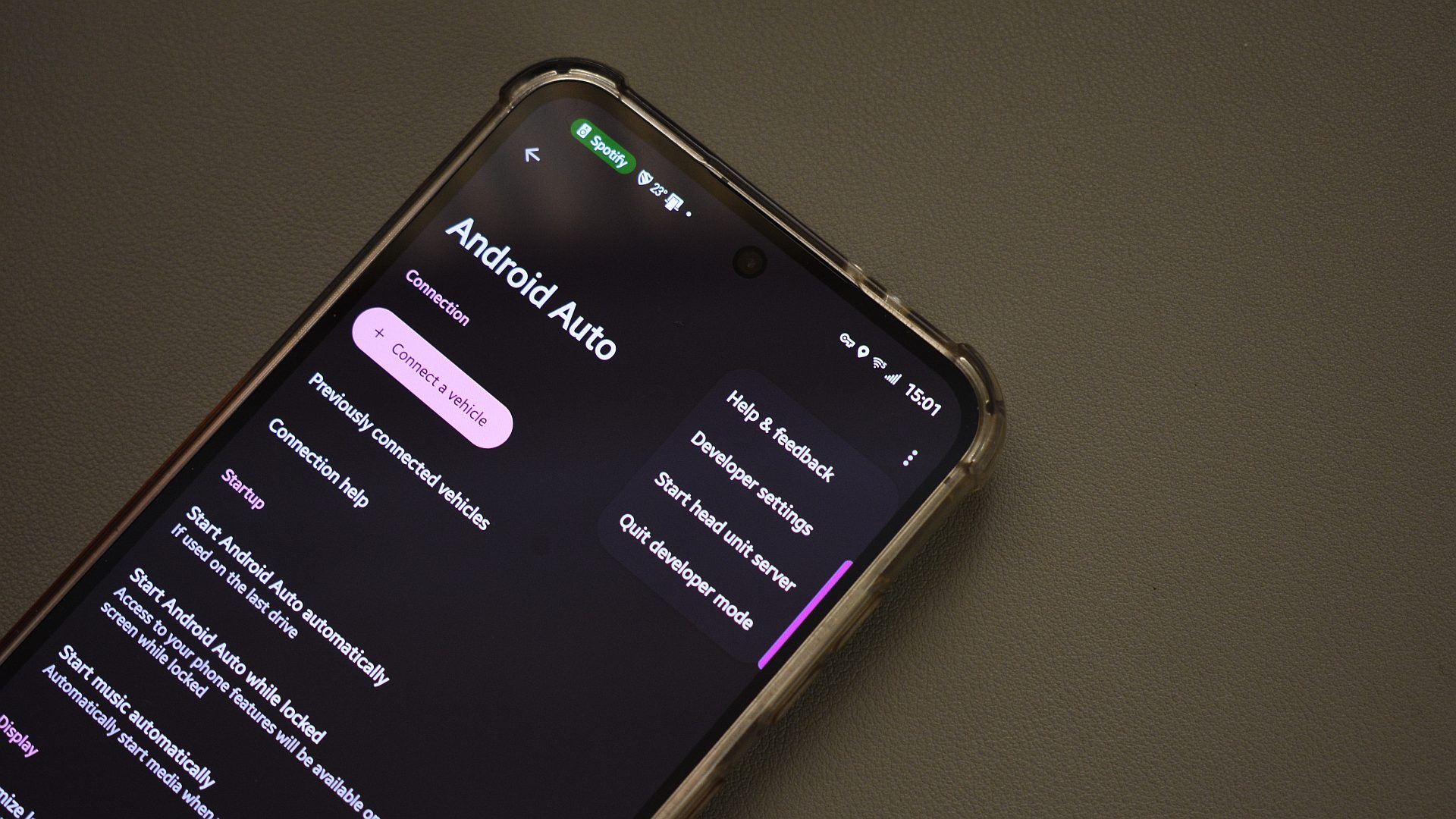 configura&ccedil;&otilde;es do desenvolvedor autom&aacute;tico do Android 1