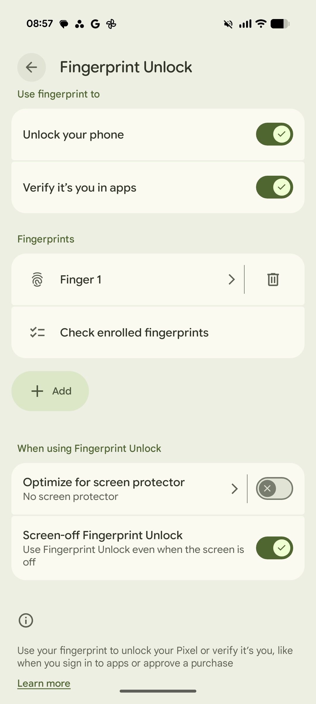 Desbloquear tela com impressão digital pixel 10 pro
