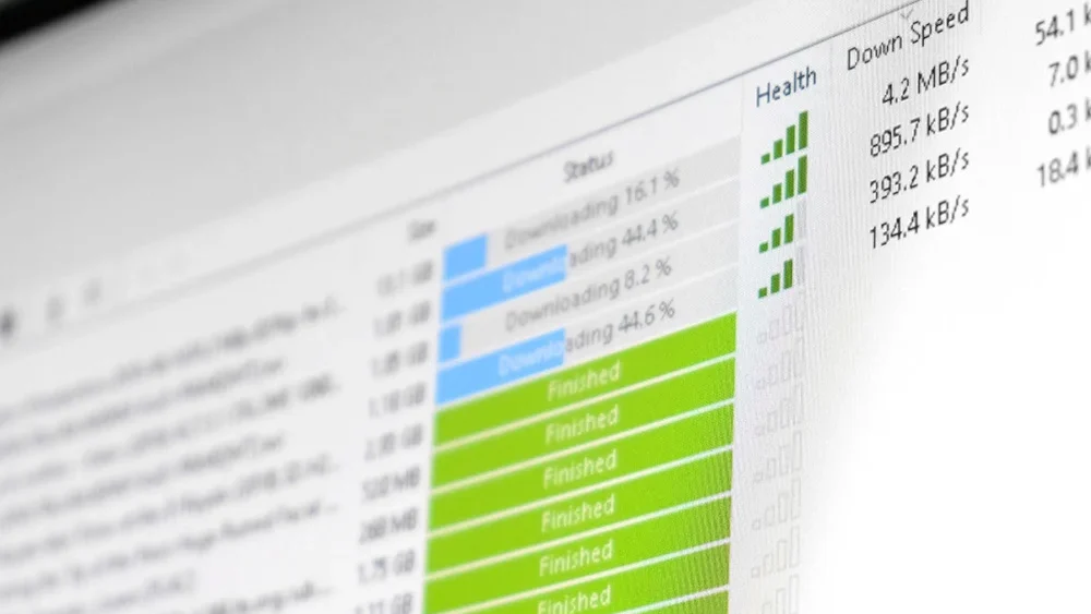 imagem de um software de torrent