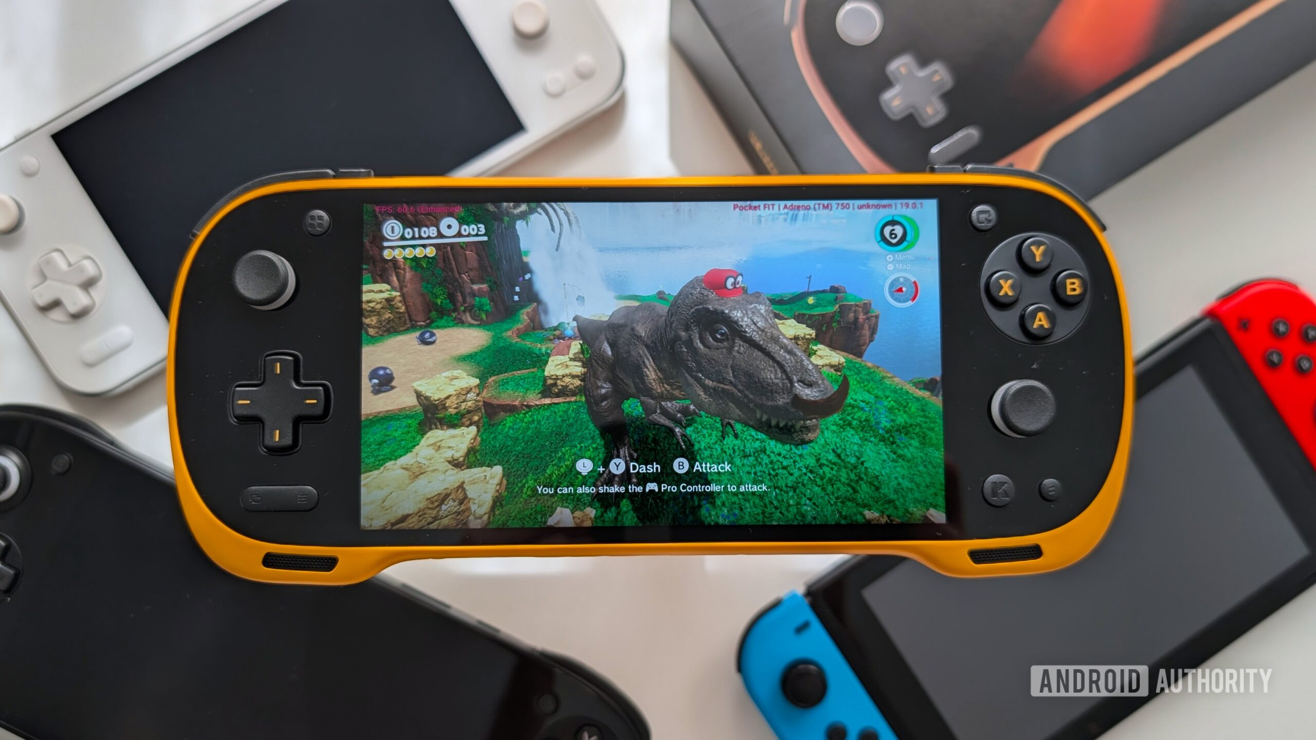 Emula&ccedil;&atilde;o de switch KONKR Pocket FIT Mario Odyssey