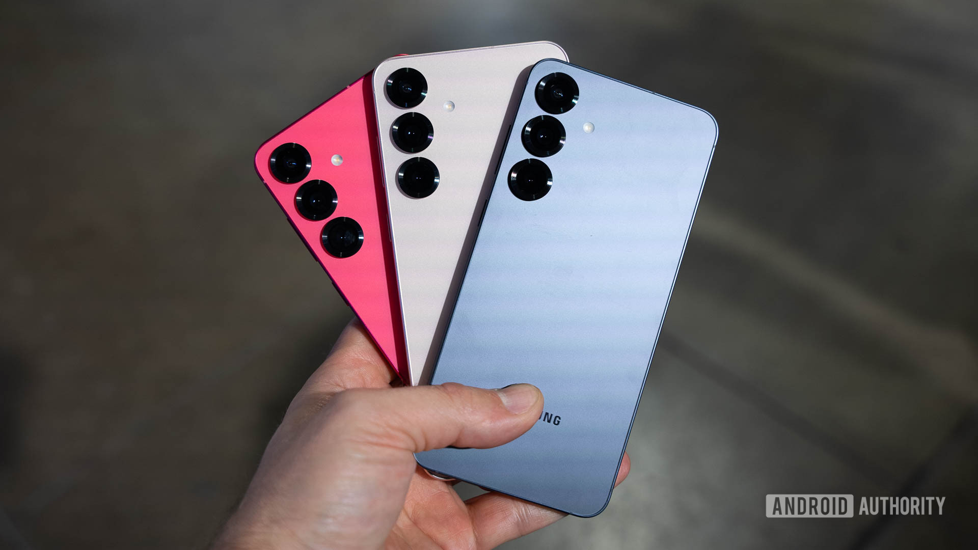 Telefones Samsung Galaxy S25 Plus em todas as tr&ecirc;s cores exclusivas da Samsung