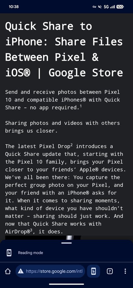 Google Chrome para modo de leitura Android Novo 2