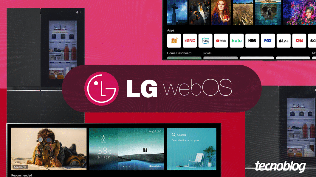 Ilustra&ccedil;&atilde;o do sistema operacional webOS da LG