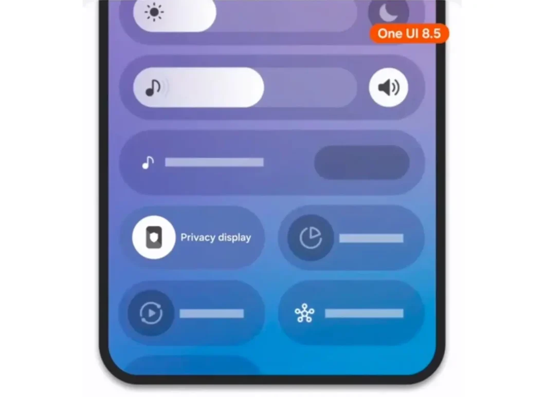 Imagem mostra o vazamento de uma função de privacidade da tela no Galaxy S26 Ultra