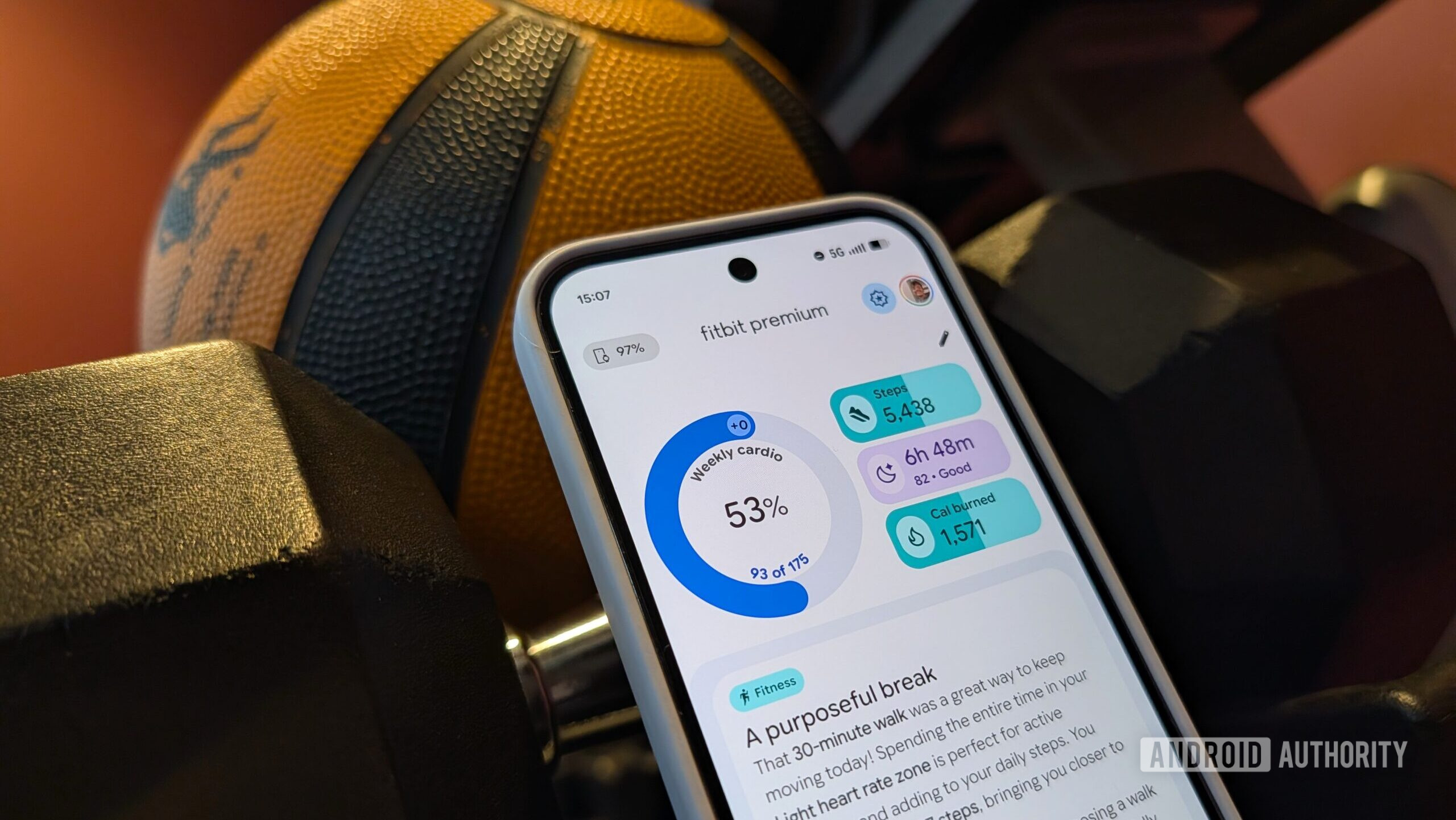 Guia Hoje no aplicativo redesenhado do Fitbit (janeiro de 2026)