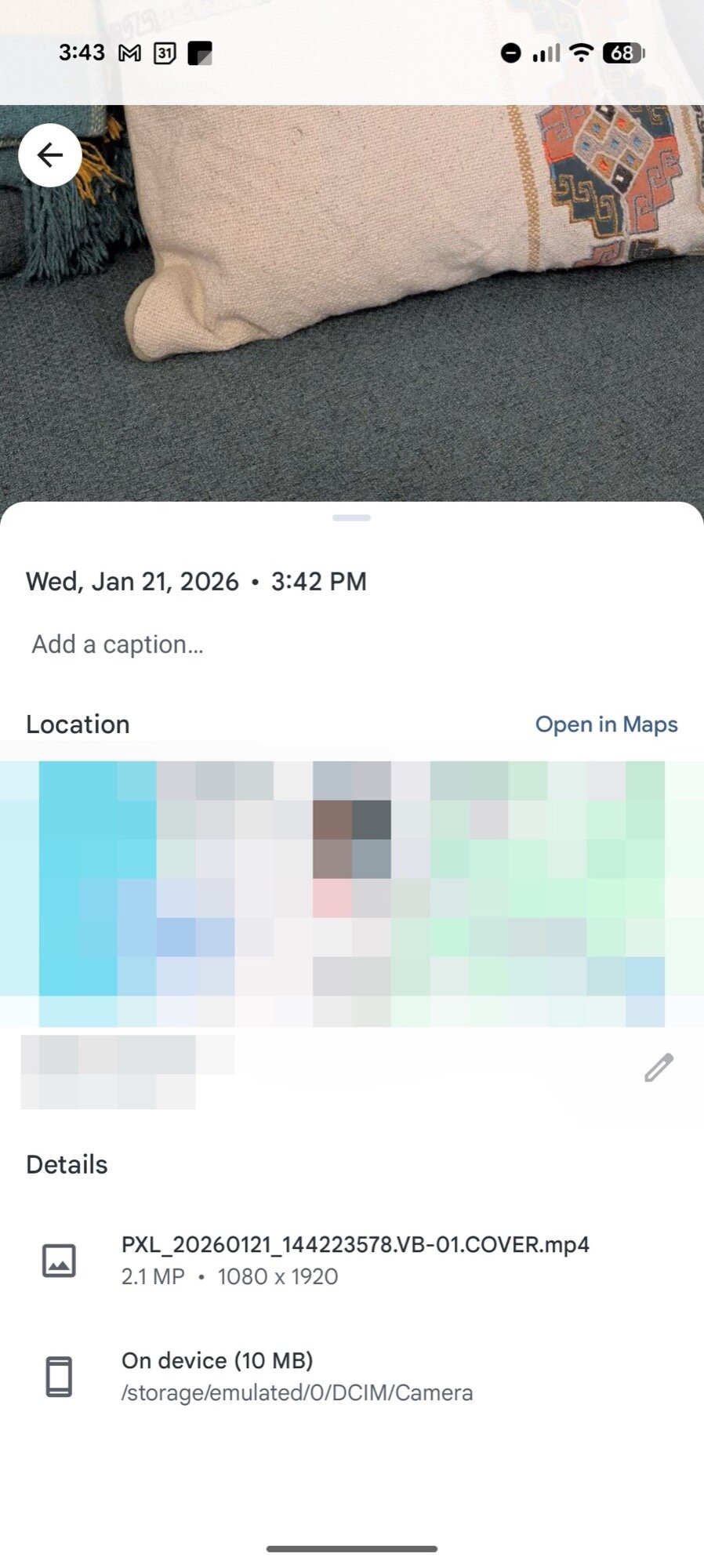 captura de tela pixel fotos aplicativo aumento de v&iacute;deo 1080p n&atilde;o processado